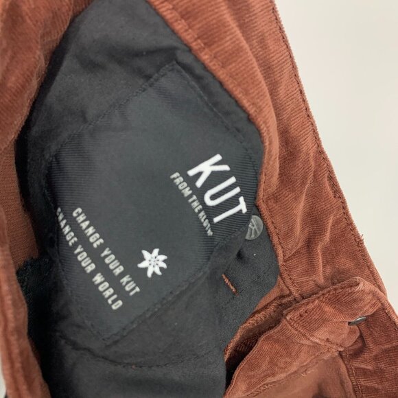 Kut from the Kloth Pants Diana Skinny Corduroy Brown Relaxed Fit - Picture 9 of 10